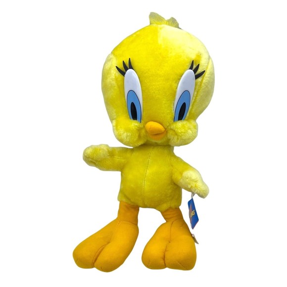 Vintage Looney Tunes Tweety Bird Plush Stuffed Animal 16 Inch 1997 Carnival Tags - Picture 1 of 11